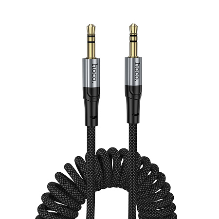 AUX Audio кабель 3,5 мм, UPA33, HOCO, витой, длина 1,5 метр, черный