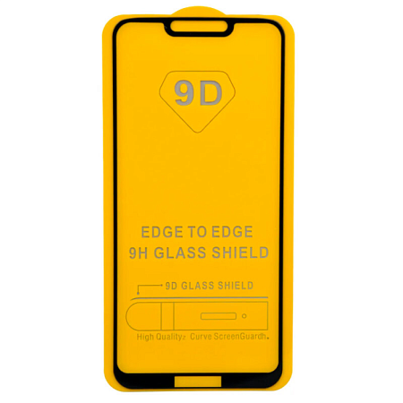 Защитное стекло на Honor 8С, 9D, черный, X-CASE