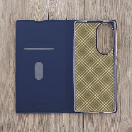 Чехол-книжка для Huawei Honor 70, X-CASE, боковой, синий