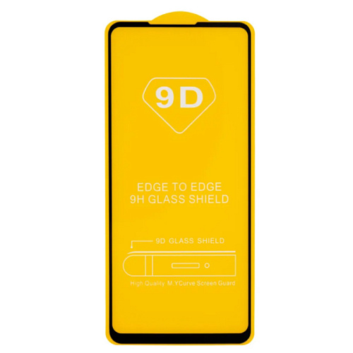 Защитное стекло на Samsung Galaxy A21S/A21, 9D, черный, X-CASE