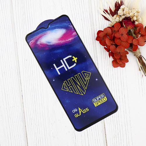 Защитное стекло на Xiaomi Redmi A5/Poco C71, HD+, прозрачное с черной рамкой, X-CASE