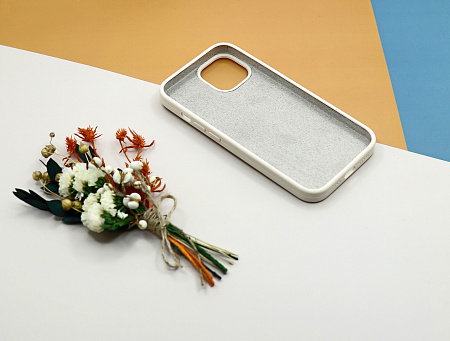 Чехол-накладка для iPhone 14, Silicon Case, без лого, слоновая кость