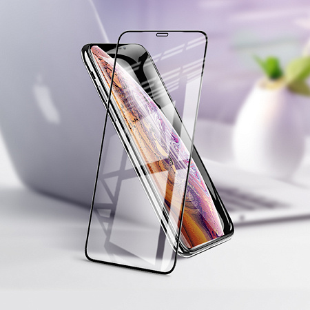Защитное стекло на iPhone XS Max/11 Pro Max (A777), HOCO, HD, черное