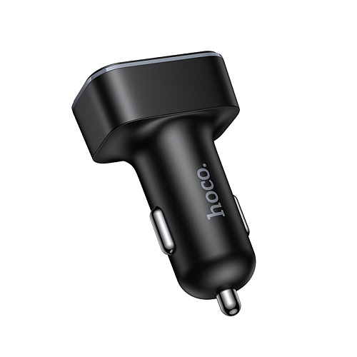 Автомобильное зарядное устройство, 2 USB 5V/2.4A + 2 PD 5V/3A (Z63), HOCO, черный