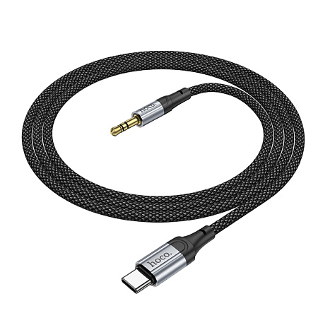 AUX Audio кабель 3,5 мм на Type-C, UPA26, HOCO, черный