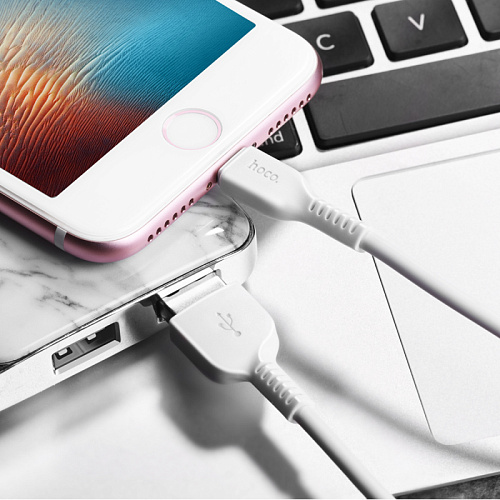 USB дата кабель Lightning, HOCO, X20, 2M, белый