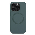 Чехол-накладка для iPhone 15 Pro, Silicon Case, магнитный (MagSafe), без лого, X-CASE, зеленый лес