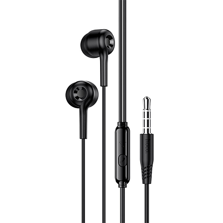 Проводные наушники M82, La musique universal earphones, HOCO, вакуумные с микрофоном, черные