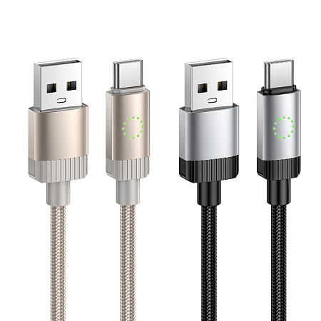 USB Кабель Type-C, HOCO, X117, 1 метр, цвет черный, ток до 3А