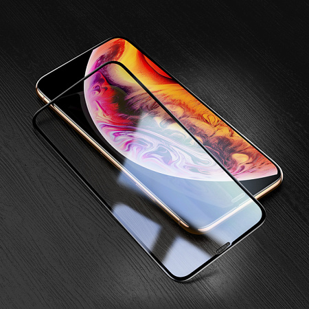 Защитное стекло на iPhone XS Max/11 Pro Max (G7), HOCO, Full screen HD tempered glass, черное