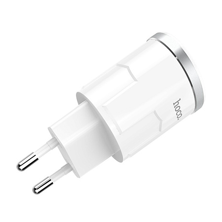 Сетевое зарядное устройство, 2 USB 2.4A (C38A), HOCO, белый