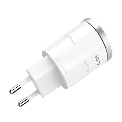 Сетевое зарядное устройство, 2 USB 2.4A (C38A), HOCO, белый
