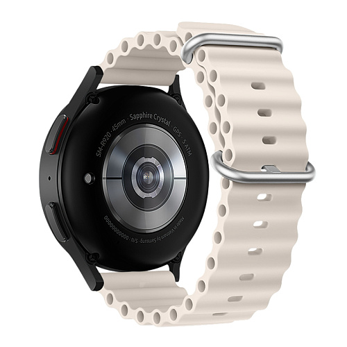 Ремешок на руку универсальный для умных часов 22мм, HOCO, WH01, силиконовый ребристый, бежевый