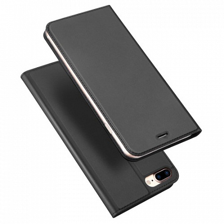 Чехол-книжка для iPhone 7 Plus/8 Plus, DU DU, боковой, серый
