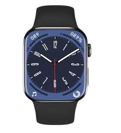 Часы Smart Watch HW8 MAX, 1.99 дюйма, 420*480 TFT, черные, голосовые вызовы, измерение давления, беспроводная зарядка