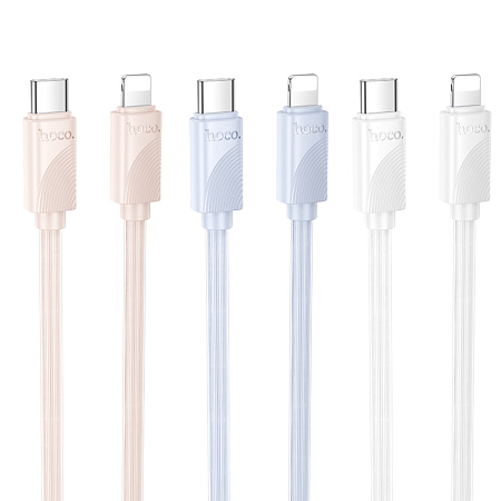 Кабель Lightning to Type-C (PD), HOCO, X114, 1 метр, цвет белый