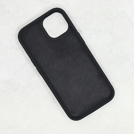 Чехол-накладка для iPhone 15 Plus, Silicon Case, магнитный (MagSafe), без лого, X-CASE, черный