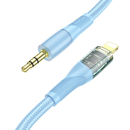 AUX Audio кабель 3,5 мм на Lightning, UPA25, HOCO, синий