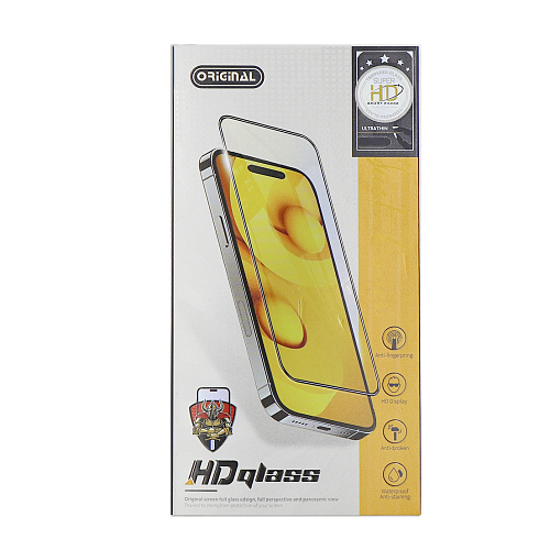 Защитное стекло на iPhone 17 Pro, AF 360, прозрачное с черной рамкой, X-CASE