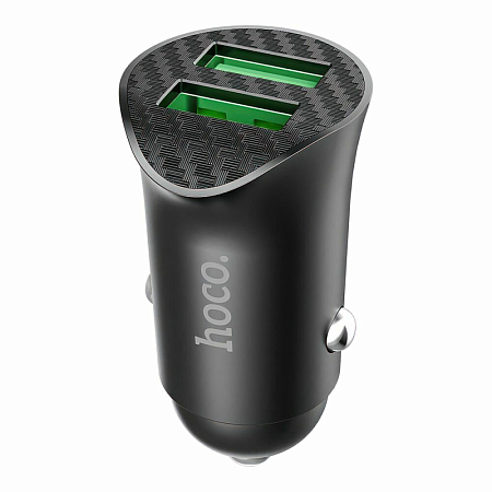 Автомобильное зарядное устройство, 2 USB 3.0 QC (Z39), 18W, HOCO, черный