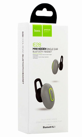 BT гарнитура Hoco, E28 Cool road (универсальная для всех телефонов), серый