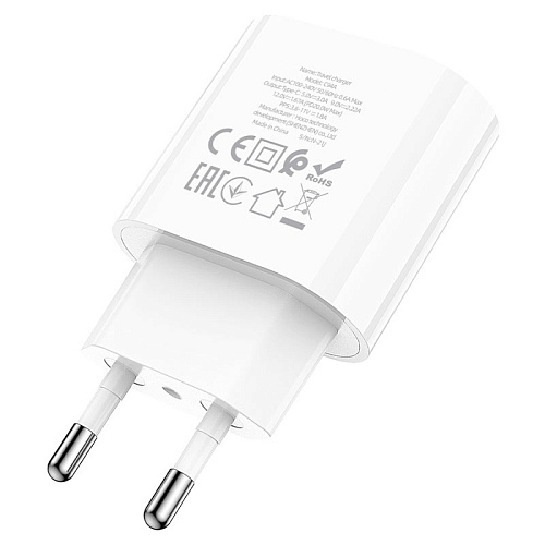 Сетевое зарядное устройство, 1 PD 20W (C94A), HOCO, белый