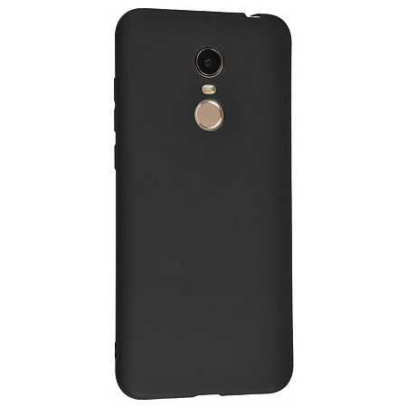 Чехол силиконовый для Xiaomi Redmi 5 Plus, с микрофиброй внутри, с защитой камеры, X-CASE, черный