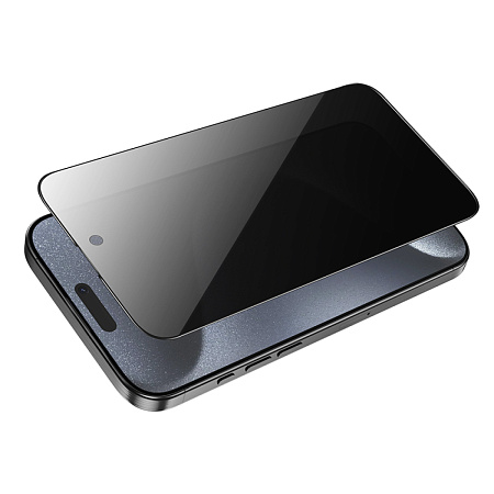 Защитное стекло на iPhone 16 Pro Max, Privacy, черное, X-CASE
