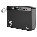 Универсальный Доп. Аккумулятор 75000mAh, J94, HOCO, выход: 2 USB+1 PD 20W, черный