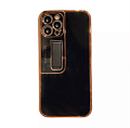 Чехол силиконовый для iPhone 13 Pro Max (6.7), глянцевый с подставкой, X-CASE, черный