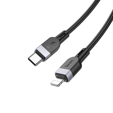Кабель Lightning to Type-C (PD), HOCO, X109, 2м, силиконовый, черный