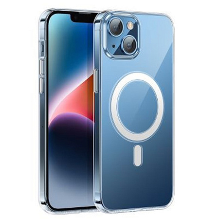 Чехол для iPhone 15, PC+TPU, Магнитный (MagSafe), AS4, HOCO, прозрачный
