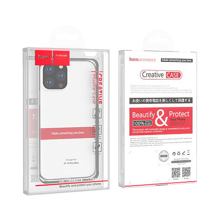 Чехол силиконовый для iPhone 14 Pro Max, Light series TPU, HOCO, прозрачный