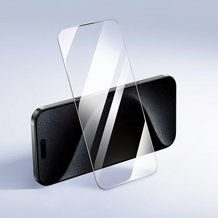 Защитное стекло для iPhone 15 Pro, A777, HOCO, HD, рамка черная