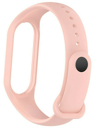 Ремешок на руку для Mi band 5/6/7, силиконовый, нежно розовый