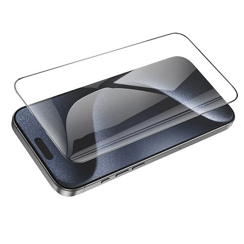 Защитное стекло для iPhone 16 Pro/17, G14, HOCO, Guardian shield series full-screen HD tempered glass, черное