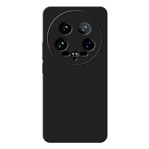 Чехол силиконовый для Xiaomi 14 Ultra, с микрофиброй внутри, с защитой камеры, X-CASE, черный