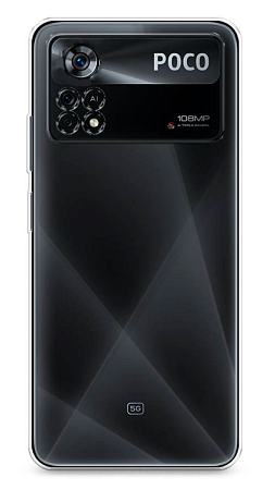 Чехол силиконовый для Xiaomi Poco X4 Pro (5G), X-CASE, прозрачный