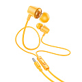 Проводные наушники M107, Discoverer universal earphones, HOCO, вакуумные, желтый