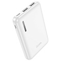 Универсальный Доп. Аккумулятор 5000mAh, J115, HOCO, выход: 2 USB: 5V/2, белый