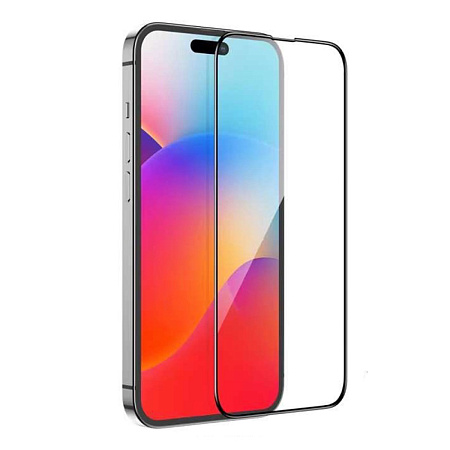 Защитное стекло для iPhone 15 Pro Max, G5, HOCO, Full screen silk screen HD tempered glass, черное