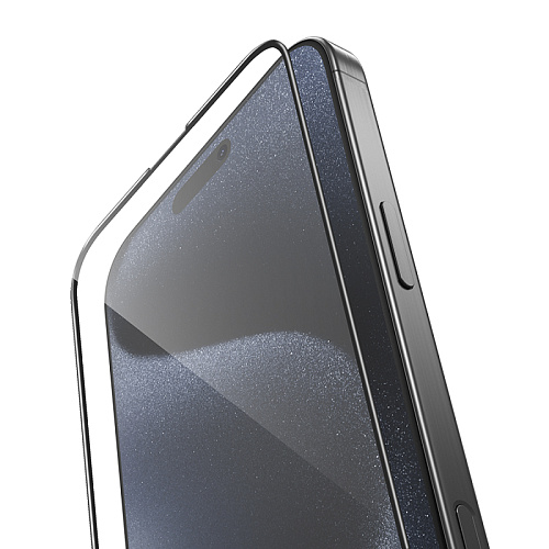 Защитное стекло для iPhone 16 Pro/17, G16, HOCO, Guardian shield series full-screen 5D large arc tempered glass, черное