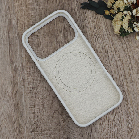 Чехол-накладка для iPhone 17 Pro Max, Silicon Case, магнитный (MagSafe), без лого, X-CASE, белый