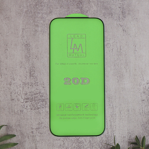 Защитное стекло на iPhone 17 Pro Max, 20D, прозрачное с черной рамкой, X-CASE
