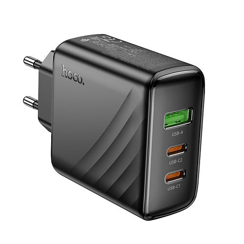 Сетевое зарядное устройство, 2 PD 45W + 1 USB 3.0 QC (CS26A), HOCO, черный