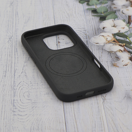 Чехол-накладка для iPhone 16 Pro Max, Silicon Case, магнитный (MagSafe), без лого, X-CASE, угольно-серый