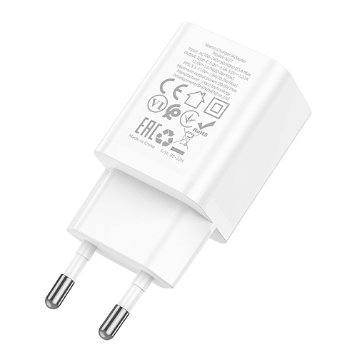 Сетевое зарядное устройство, 1 PD 20W (N27), HOCO, белый