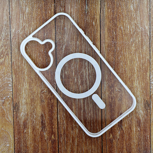 Чехол силиконовый для iPhone 16, Магнитный (MagSafe), X-CASE, белый