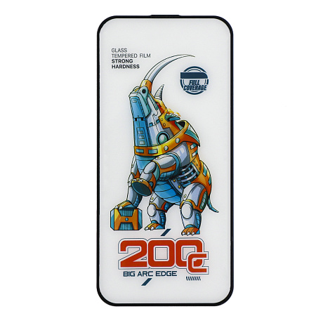 Защитное стекло на iPhone 16 Pro Max, носорог, черное, X-CASE