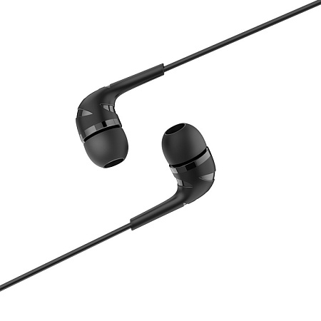 Проводные наушники M40 Prosody Universal Earphone, HOCO, вакуумные с микрофоном, черные